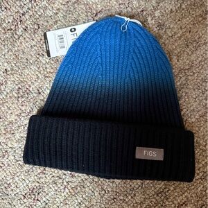 Figs Blue and Black Hombre Knit Beanie